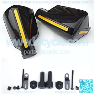22mm Black Handle Bar Hand Guards For Motorcycles Dirt Bikes ATVs Snowmobiles