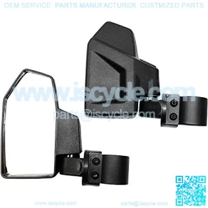 Rear View Side Mirror Kit for UTV (2 Pack) Fits 1.6" - 2" Round Roll Cage Bar Break Away and Adjustable - High Shatter Proof Tempered Glass (Driver and Passenger Side)