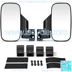 UTV Side Mirrors Compatible with Pioneer Polaris RZR 900 1000 Can Am Kawasaki Mule Yamaha for 1.6" - 2" Roll Cage Shatter Proof Tempered Glass