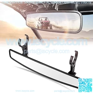 17" UTV Rear View Center Mirror, UTV Race Mirror with 3/4 1.75" or 2" Clamps Compatible with 2021 Polaris RZR, Pioneer, Can Am Commander Maverick Talon 1000R 1000X