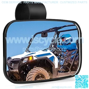 2021 UTV Mirror, ISSYAUTO Clear Convex Mirror with ShatterProof Tempered Glass and 1.5"-2" Mount Compatible with 2021 Polaris RZR PRO XP, Commander and Maverick X3, Viking, Rhino, Pioneer, RTV