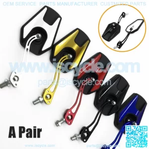 1 Pair 10MM 8MM Motorcycle Rear View Handle Bar End Side Rearview Mirrors ATVs