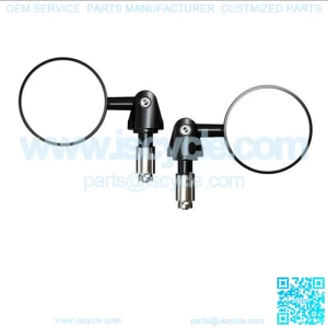 Left+Right Motorcycle ATV Scooter 7/8" 22mm Handle Bar End Rearview Side Mirror