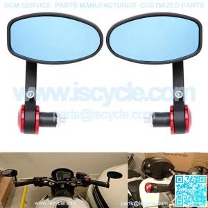 Motorcycle Rearview Side Mirrors for 7/8" Handle Bar ATV Kawasaki Suzuki Honda