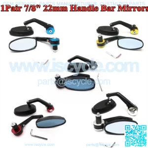 7/8" 22mm Motorcycle ATV Scooter Handle Bar End Rearview Side Mirrors