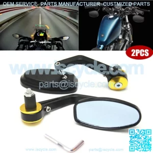 2X 7/8"22MM Aluminum Motorcycle ATV Scooter Handle Bar End Rearview Side Mirrors