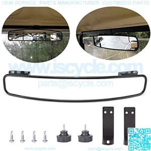 Rear View Mirror For Golf Cart Car EZ-GO Club Car Yamaha, Golf cart Panoramic Rear View Mirror,16.5" Extra Wide 180 Degree