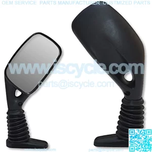 97040 4 1/2" x 3 1/4" Shock Resistant Snowmobile Mirror (Pair)