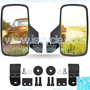 UTV Ranger Defender Side Mirror Rear View Mirror Compatible with Polaris Ranger XP 500, 570, 900, 1000, Ranger Diesel, ETX/ EV, General 1000 EPS, Can-Am Defender, Maverick Trail Squared Off Bars