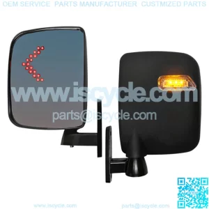Deluxe LED Side Mirror With Turn Signal Lights for Golf Cart
