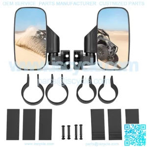 UTV Rear View Side Mirrors Set For Polaris Ranger RZR XP Crew 570 800 900 1000 (For: John Deere Gator CS)