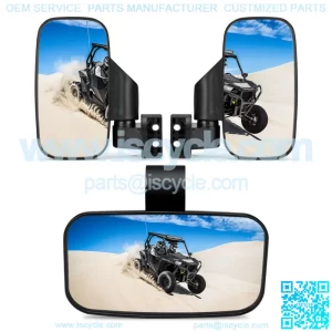 UTV Rear View Mirrors Set 1.75"-2" Bar for CFMOTO ZFORCE 500 600 800 950 1000 (For: John Deere Gator CS)
