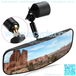 UTV Rear View Center Mirror Convex For 1.75"-2" Polaris RZR 570/700/900/XP 1000 (For: John Deere Gator CS)