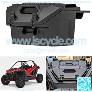 UTV Rear Cargo Box for RZR PRO, Poly Water Resistant 42 QT Rear Cargo Storage Box for Polaris RZR PRO XP LE 4 2020-2021 Accessories, Replacement OEM #2883752