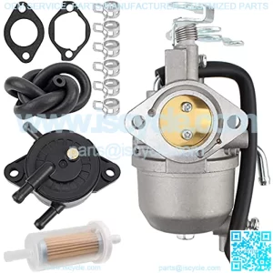 15003-2943 Carburetor for Kawasaki KAF400 2005-2019 Mule 600 610 SX XC SC 4x4 Carb Assembly 15004-0953 with Gasket Fuel Filter