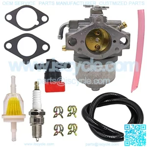 15003-2349 Carburetor with Spark Plug Fuel Filter Fits Kawasaki FC420V 4 Stroke Engines