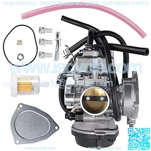 13200-07G01 36mm Carburetor for Suzuki LTZ400 Kawasaki KFX400 Arctic Cat DVX400 2003 2004 2005 2006 2007 w/Fuel Filter Gasket Carb Rebuild Kit
