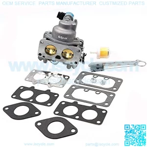 Carburetor For Kawasaki FH721V series Engines Mower Tractor, Replace OEM 15004-0757 15003-7094, 15004-1005,With Carbon Dirt Jet Cleaner Tool Kit Mounting Gaskets