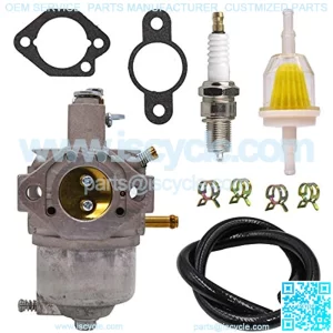 15003-2178 Carburetor for Kawasaki Mule 500 KAF300 KAF300A KAF300B 1991 1993 1995 with Spark Plug Fuel Filter