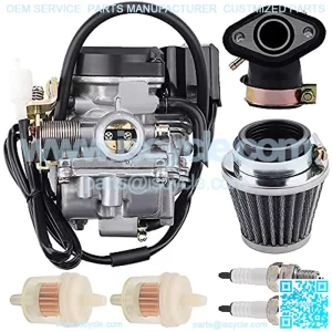 139QMB Carburetor Manifold Intake Replacement for 18mm Tao Tao 50CC Carburetor GY6 49CC 4 Stroke Scooter Moped Mini Dirt Bike ATV Ruckus Racing Kymco