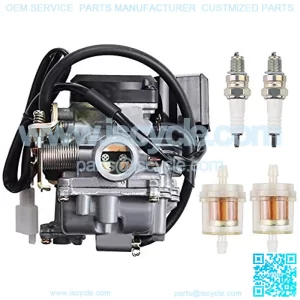 GY6 50cc Carburetor with Electric Choke for 18mm PD18J 139QMB Carburetor 49cc 50cc Scooter ATV Jonway Jmstar Tank Peace Dongfang Kazuma JCL