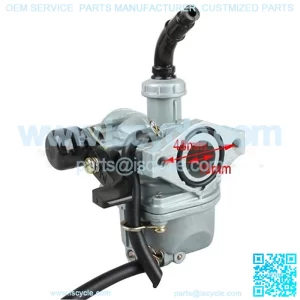 19mm Zinc Carburetor w/Hand Choke Lever for 50cc 70cc 90cc 110cc 4-stroke ATV Carb Dirt Bike Go Kart Quad 4 Wheeler Pit Bike