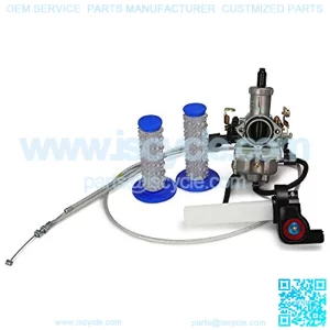 RACING PZ30 30mm Carburetor Power Accelerating Pump + Visiable Throttle Twister + Dual Cable + Handlebar Grips For