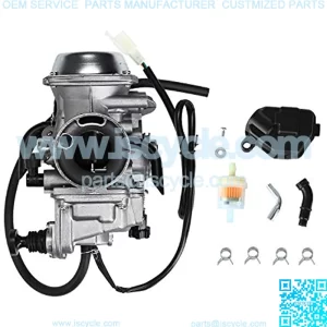 Carburetor for 1993-2000 Honda TRX300FW Fourtrax 300, 1986-1987 TRX350 Fourtrax, 2000-2006 Rancher 350 TRX350ES/FE/FM/TE/TM, 1997-2004 Foreman 400 TRX400FE/FM/S/ES/FW with Heater Plug