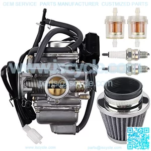 150cc GY6 Carburetor Air Filter Compatible with 24mm PD24J 152QMI 157QMJ Carb 125cc Scooter ATV Go Karts Scooter Mopeds