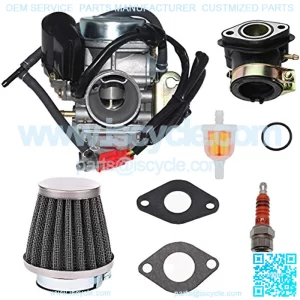 GY6 150cc Carburetor for GY6 4 Stroke Engines 125cc 150cc ATV Go Karts Scooter Mopeds QMJ/QMI157 QMJ/QMI152 / 24mm PD24J Carb