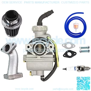 PZ20 20mm Carburetor for Kazuma Baja 50cc 70cc 90cc 110cc 125cc 110B NST Quad 4 stroke ATV 4 wheeler Go kart Dirt Bike Honda CRF50F XL75 CRF80F XR50R with Air Fuel Filter