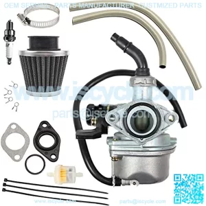 PZ19 Carburetor Carb Hand Choke Cable with 35mm Air Filter Fuel Filter for 50cc 70cc 90cc 110cc 125cc ATV Dirt Pit Bike Go Kart 4 Wheeler Honda CRF