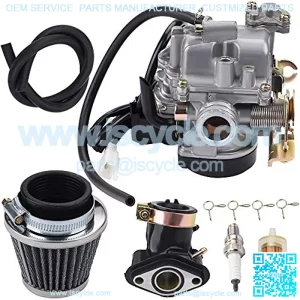 18mm GY6 Carburetor + GY6 Intake Manifold + GY6 Air Filter for 139QMB 139QMA 49CC 50CC 80CC 4 Stroke Engines