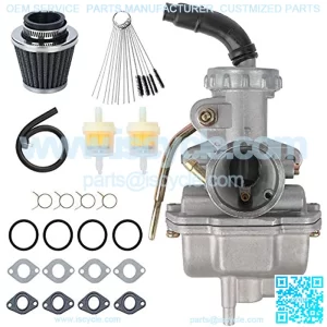 Carburetor PZ20 Carb Set, with Air Filter and Fuel Filter for Kazuma Baja 50cc 70cc 90cc 110cc 125cc NST Quad 4 Stroke ATV Go Kart Pit Dirt Bike CRF50F XL75 CRF80F XR50R (gray)