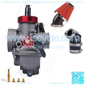 Motorcycle Carburetor PE26mm 125CC Carburetor Kit With GY6 Intake Manifold 48mm Air Filter Fit Honda Yamaha Suzuki Kawasaki Motorcycle Scooter ATV Dirt Bike 100CC-150CC GY6 Engine