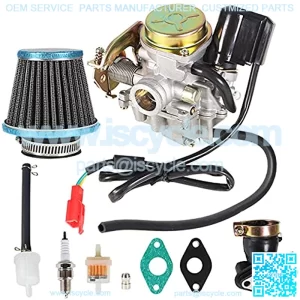 139QMB Carburetor Replacement for 4 Stroke GY6 50CC 49CC Scooter Moped Engine 18mm carb with Intake Manifold Air Filter
