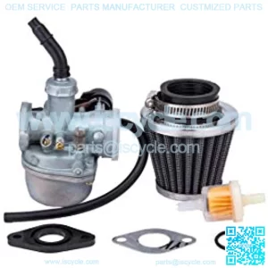 19mm Hand Choke pz19 Carburetor for 50cc 70cc 80cc 90cc 110cc 125cc ATV Dirt Pit Bike Honda CRF with 35MM Air Filter Fuel Filter Clamp Ring Adjusting Shims and Rubber Ring