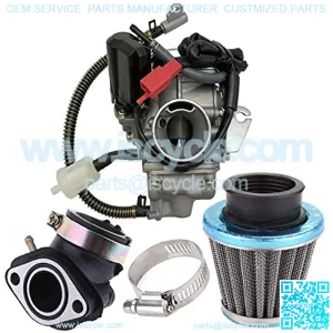 150cc Carburetor for GY6 4 Stroke Engines Electric Choke Motorcycle Scooter 152QMJ 157QMI with Air Filter Intake Manifold