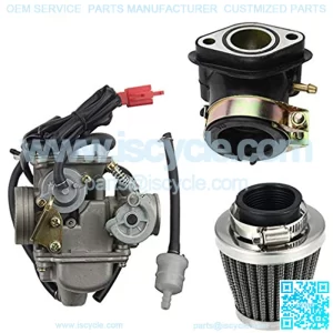 PD24J 24mm Carburetor with Air Filter Intake Manifold for 4-Stroke GY6 125cc 150cc ATV Go Kart Scooter 152QMI 157QMJ