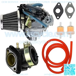 24mm Carburetor Carb 42mm Air Filter Intake Manifold Gasket Fuel line Filter for GY6 Yerfdog Spiderbox GX150 Hammerhead GTS Twister Tomerlin Crossfire 150cc Go Kart Moped Scooter Parts