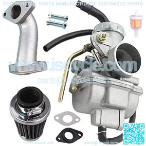 PZ20 Carburetor Carb for Kazuma Baja 50cc 70cc 90cc 110cc 125cc TaoTao 110B NST SunL Quad 4 stroke ATV 4 wheeler Go kart Dirt Bike Honda CRF50F XL75 CRF80F XR50R with Air Fuel Filter