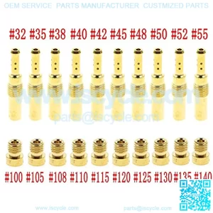 10 pcs Carburetor Main with 10 pcs Slow & Pilot for PWK Keihin OKO CVK Fits Scooters ATVs Karts with 125cc 150cc GY6 Motor Engine Carb