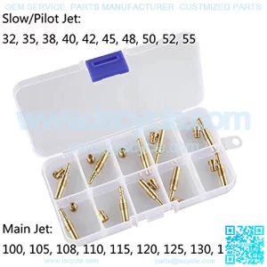 10Pcs Carburetor Main Jets kit & 10Pcs Slow Pilot Jets for PWK Keihin OKO CVK PWM