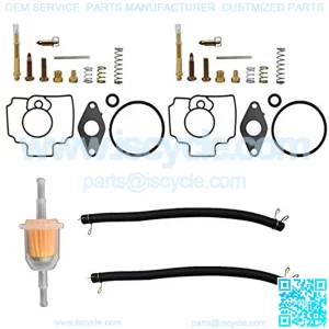 Carburetor Rebuild Repair kit Fuel Filter Fit for John Deere Mower 345 425 445 - FD620 FD620D MIA11386 MIA12362 AM118872