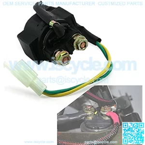 Starter Solenoid Relay For Chinese 4-Stroke GY6 Engine 50cc 70cc 90cc 110cc 125cc ATV Pit Dirt Bike Gokart TaoTao Coolster Roketa Sunl Buyang Kazuma Powersports Starters