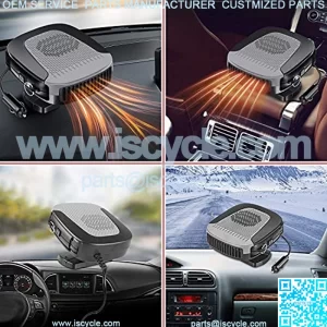 Portable Car Heater, Automobile Windscreen Fan 2 in 1 Fast Heating/Cooling Function for Quickly Defrost Defogger Demister Vehicle Heater, 12V 150W with 3-Outlet Plug in Cigarette Lighter