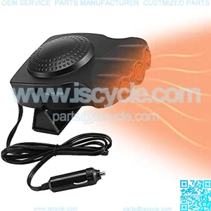 Car Heater, 12V 150W Portable Fast Heating Car Heater with Heating & Cooling Function Defroster Defogger, 3-Outlet Plug Adjustable Thermostat in Cigarette Lighter Black