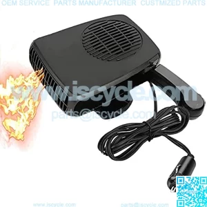 Portable Car Heater Electronic AutoHeater Fan,Car Defrost Defogger 12V 150W Quickly Heating Defrost, 2 in 1 Heating/Cooling Function 3-Outlet, Adjustable Thermostat Plug in Cigarette Lighter(Black)