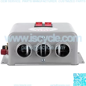 600W?800W 12V Car Heater Compact Car Heater 3 Hole Winter Fast Heating Warmer Frost Removing Low Noise