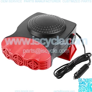 Portable Car Heater, Automobile Windscreen Fan 2 in 1 Fast Heating/Cooling Function for Quickly Defrost Defogger Demister Vehicle Heater, 12V 150W with 3-Outlet Plug in Cigarette Lighter(Red)